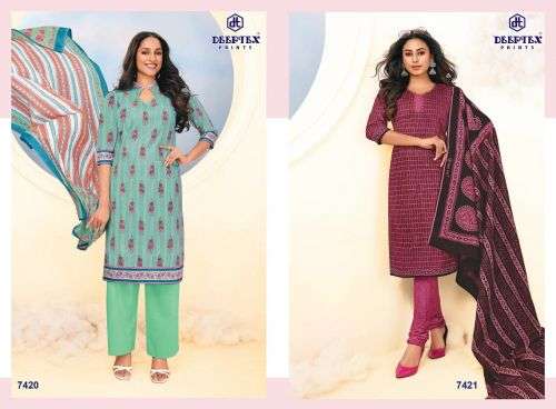 Deeptex Miss India Vol 74 Catalog Wholesale Cotton Printed Drees Materials