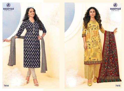 Deeptex Miss India Vol 74 Catalog Wholesale Cotton Printed Drees Materials
