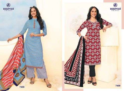 Deeptex Miss India Vol 74 Catalog Wholesale Cotton Printed Drees Materials
