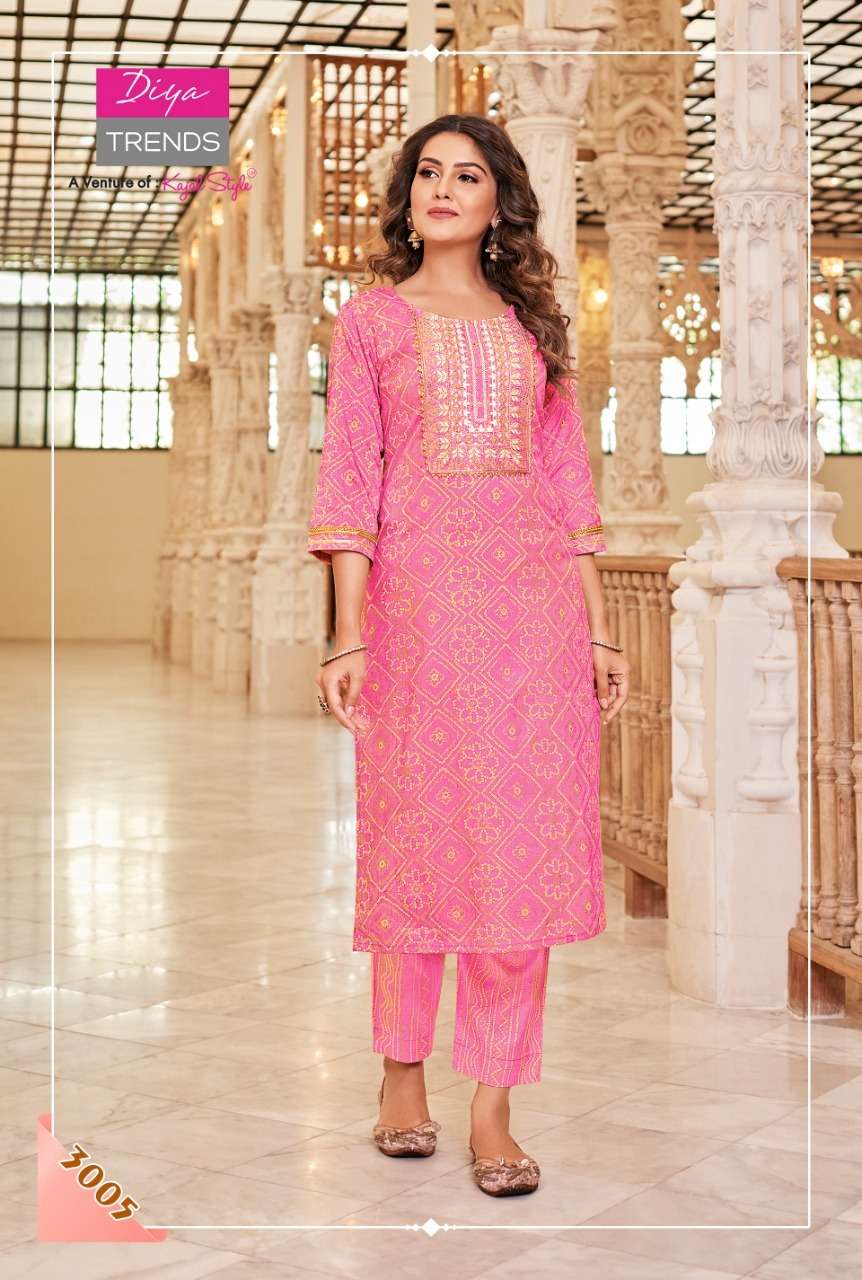 Diya Trends Celebration Vol 3 Catalog Exclusive Wear Kurti With Bottom Wholesale