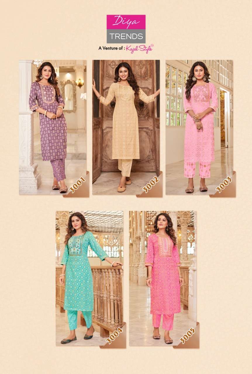 Diya Trends Celebration Vol 3 Catalog Exclusive Wear Kurti With Bottom Wholesale