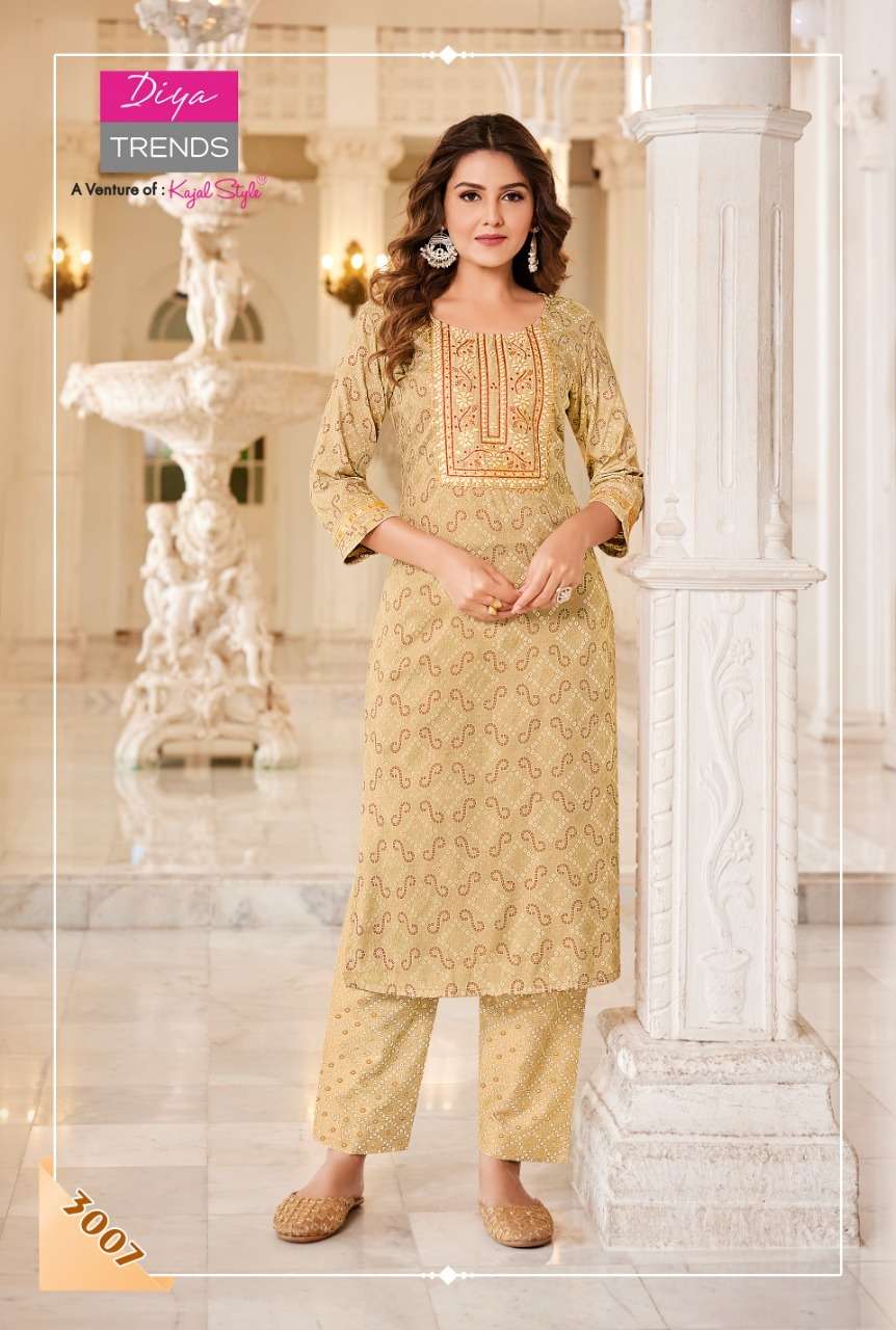 Diya Trends Celebration Vol 3 Catalog Exclusive Wear Kurti With Bottom Wholesale