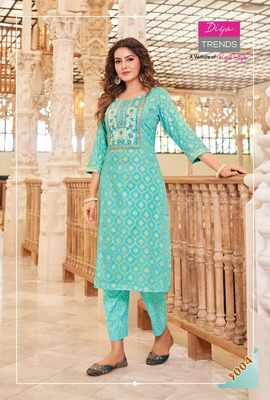 Diya Trends Celebration Vol 3 Catalog Exclusive Wear Kurti With Bottom Wholesale