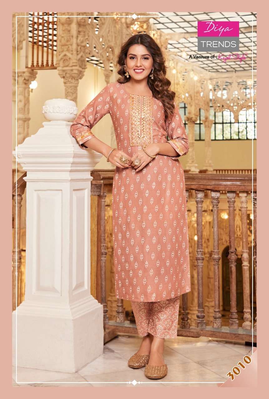 Diya Trends Celebration Vol 3 Catalog Exclusive Wear Kurti With Bottom Wholesale