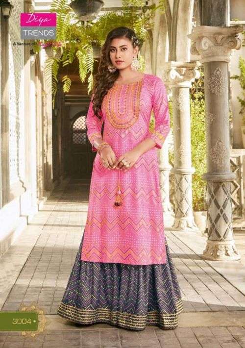Diya Trends Festival Tadka Vol 3 Catalog Festive Wear Kurti With Sharara