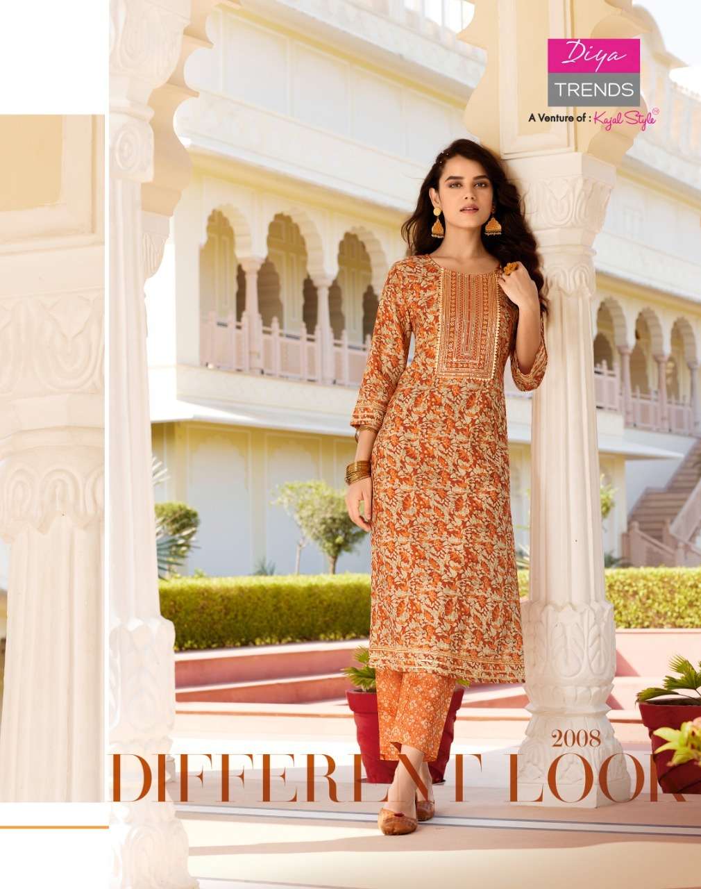 Diya Trends Goldy Vol 2 Catalog Excluisve Wear Embroidery Kurti With Pant Wholesale