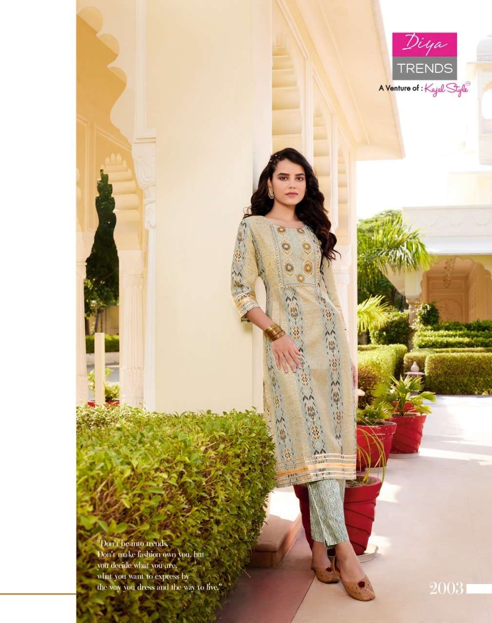 Diya Trends Goldy Vol 2 Catalog Excluisve Wear Embroidery Kurti With Pant Wholesale
