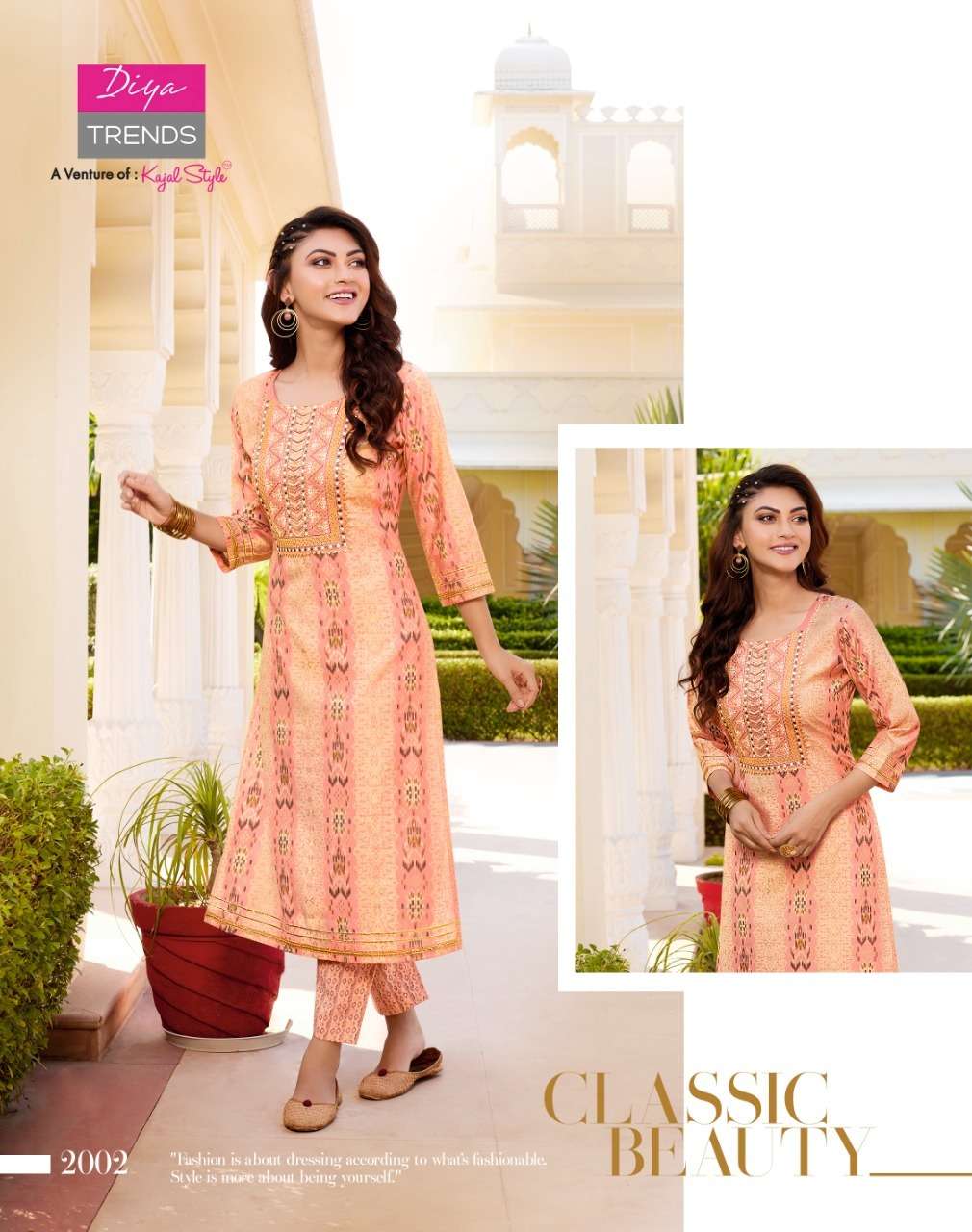 Diya Trends Goldy Vol 2 Catalog Excluisve Wear Embroidery Kurti With Pant Wholesale