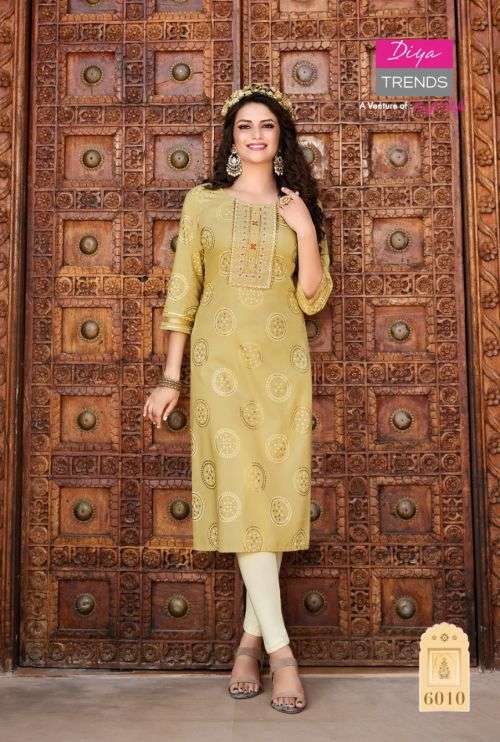 Diya Trends Victoria Vol 6 Catalog Fancy Wear Embroidery Wholesale Kurtis