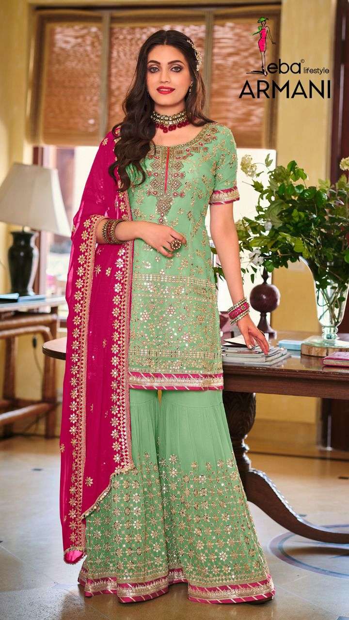 Eba Armani Vol 4 Catalog Georgette Wear Salwar Suits Wholesale