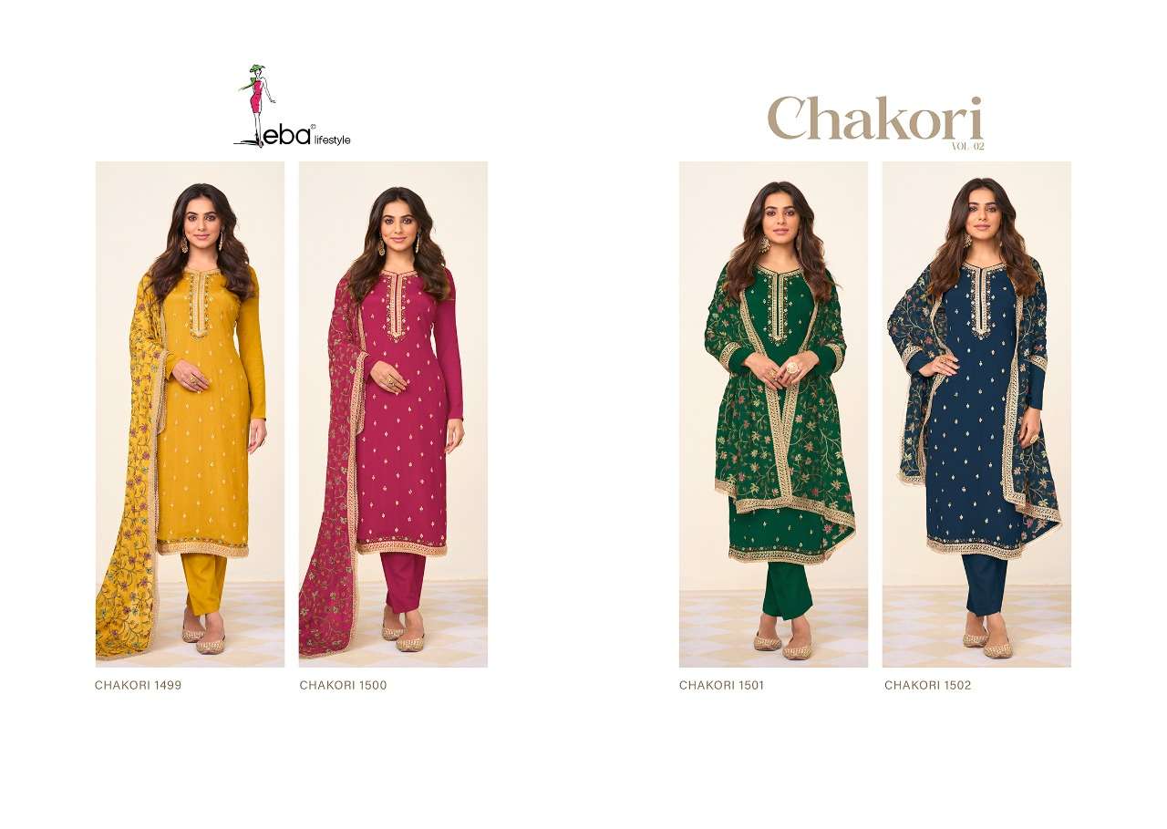 Eba Chakori Vol 2 Catalog Embroidery Wear Salwar Suits Wholesale