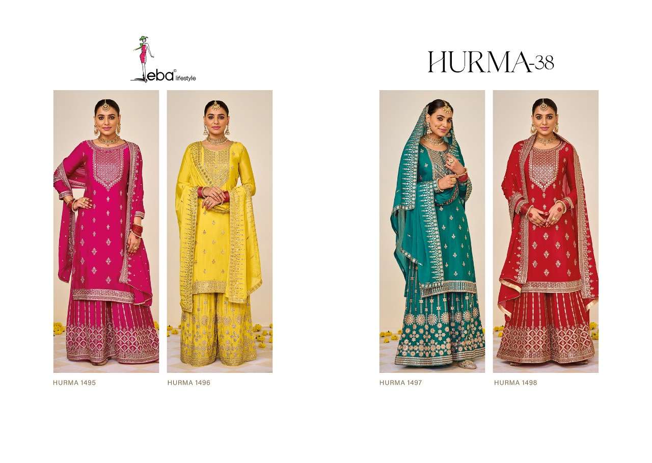 Eba Hurma Vol 38 Catalog Karwa Chauth Special Designer Salwar Suits Wholesale