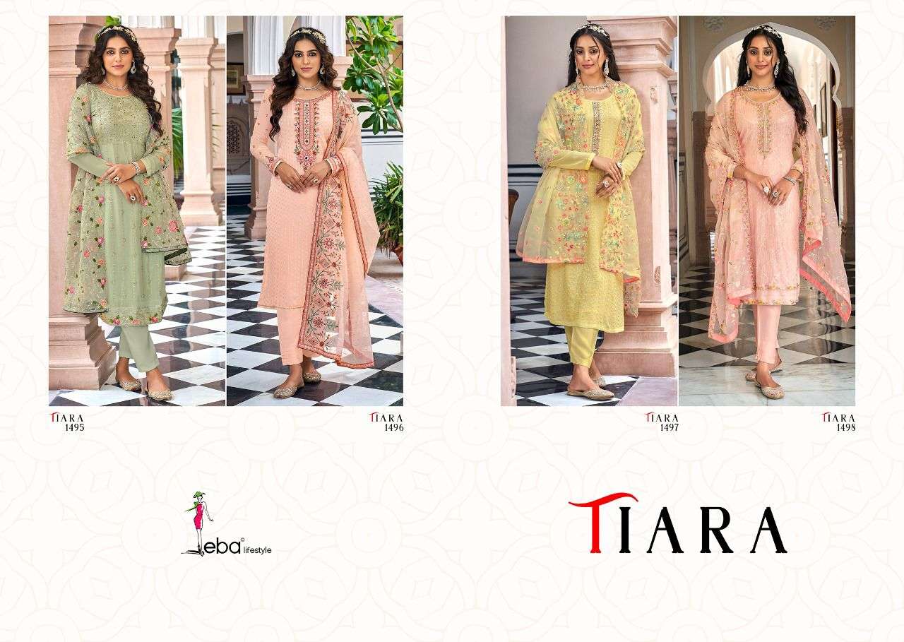 Eba Tiara Catalog Georgette Wear Pakistani Salwar Suits Wholesale