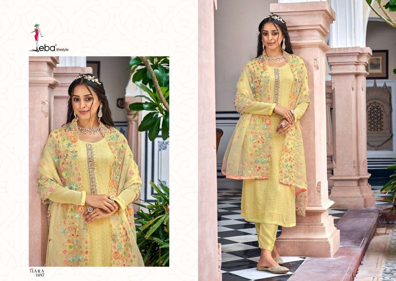 Eba Tiara Catalog Georgette Wear Pakistani Salwar Suits Wholesale