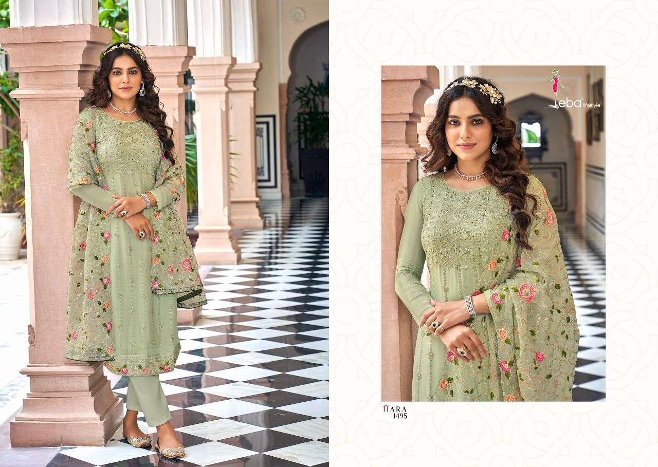 Eba Tiara Catalog Georgette Wear Pakistani Salwar Suits Wholesale