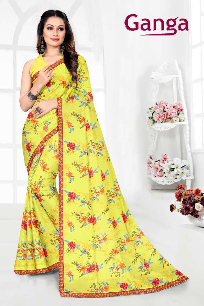 Fc Ganga Catalog Designer Wear Sarees Wholesale