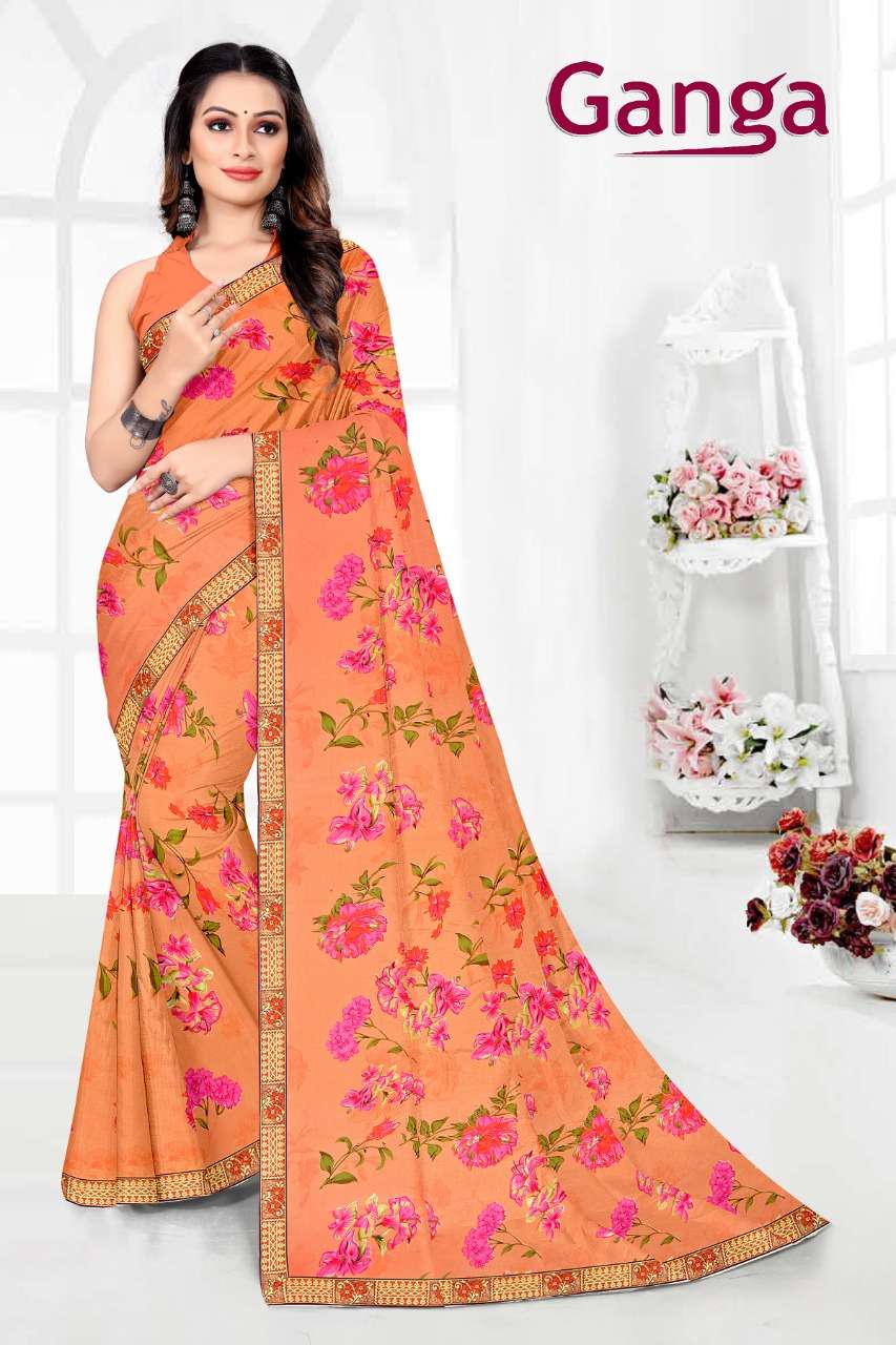 Fc Ganga Catalog Designer Wear Sarees Wholesale