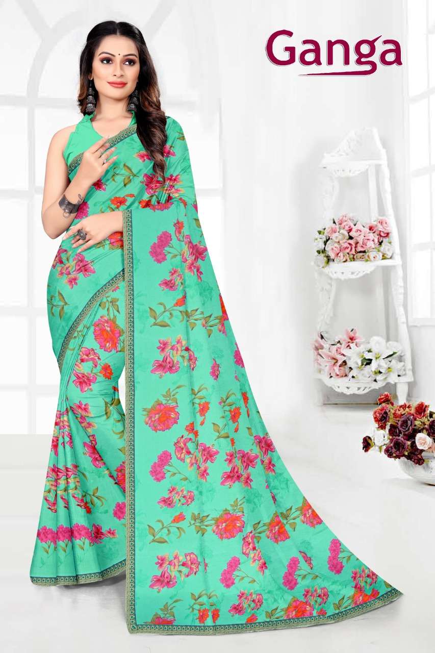Fc Ganga Catalog Designer Wear Sarees Wholesale