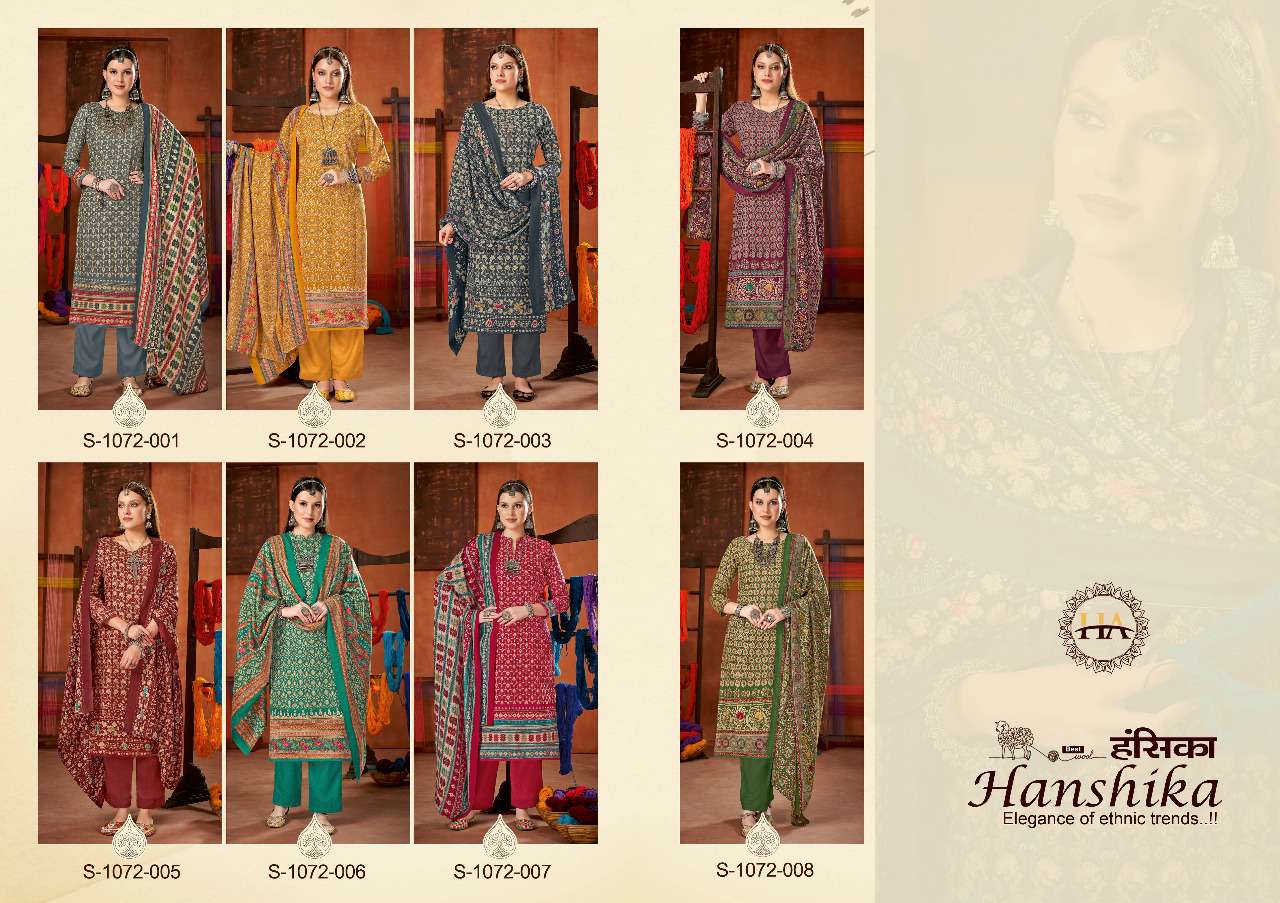 Harshit Hanshika Catalog Pashmina Dress materials Wholesale