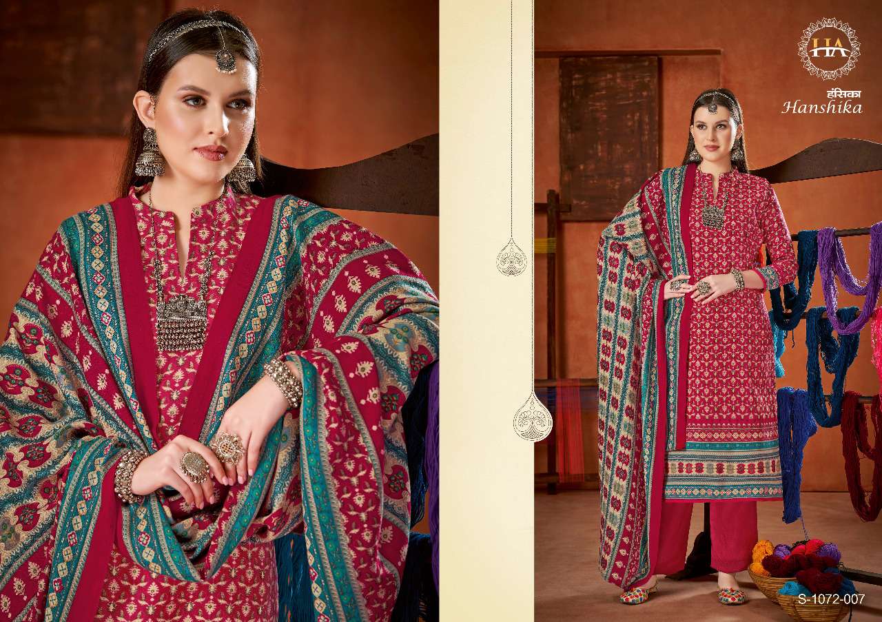 Harshit Hanshika Catalog Pashmina Dress materials Wholesale