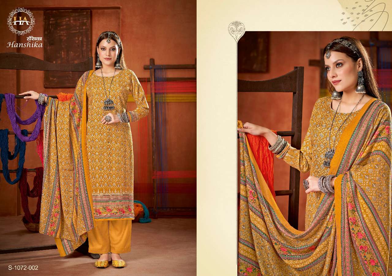 Harshit Hanshika Catalog Pashmina Dress materials Wholesale