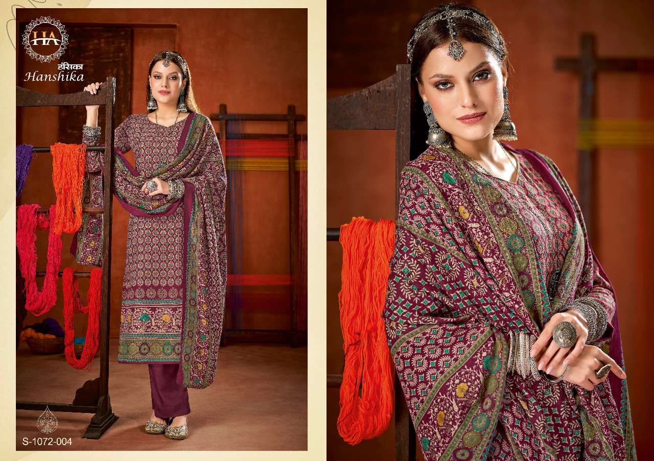Harshit Hanshika Catalog Pashmina Dress materials Wholesale