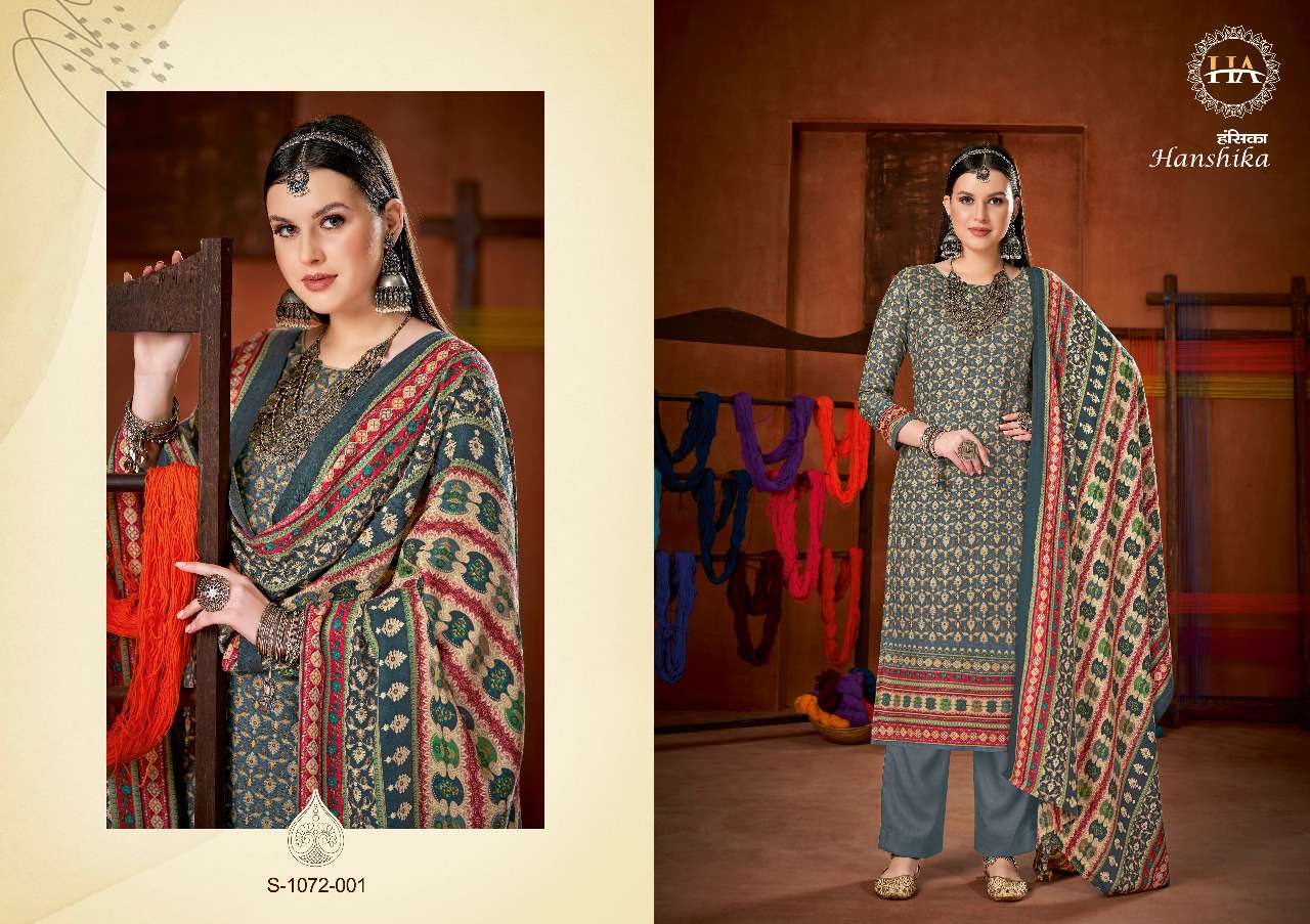 Harshit Hanshika Catalog Pashmina Dress materials Wholesale