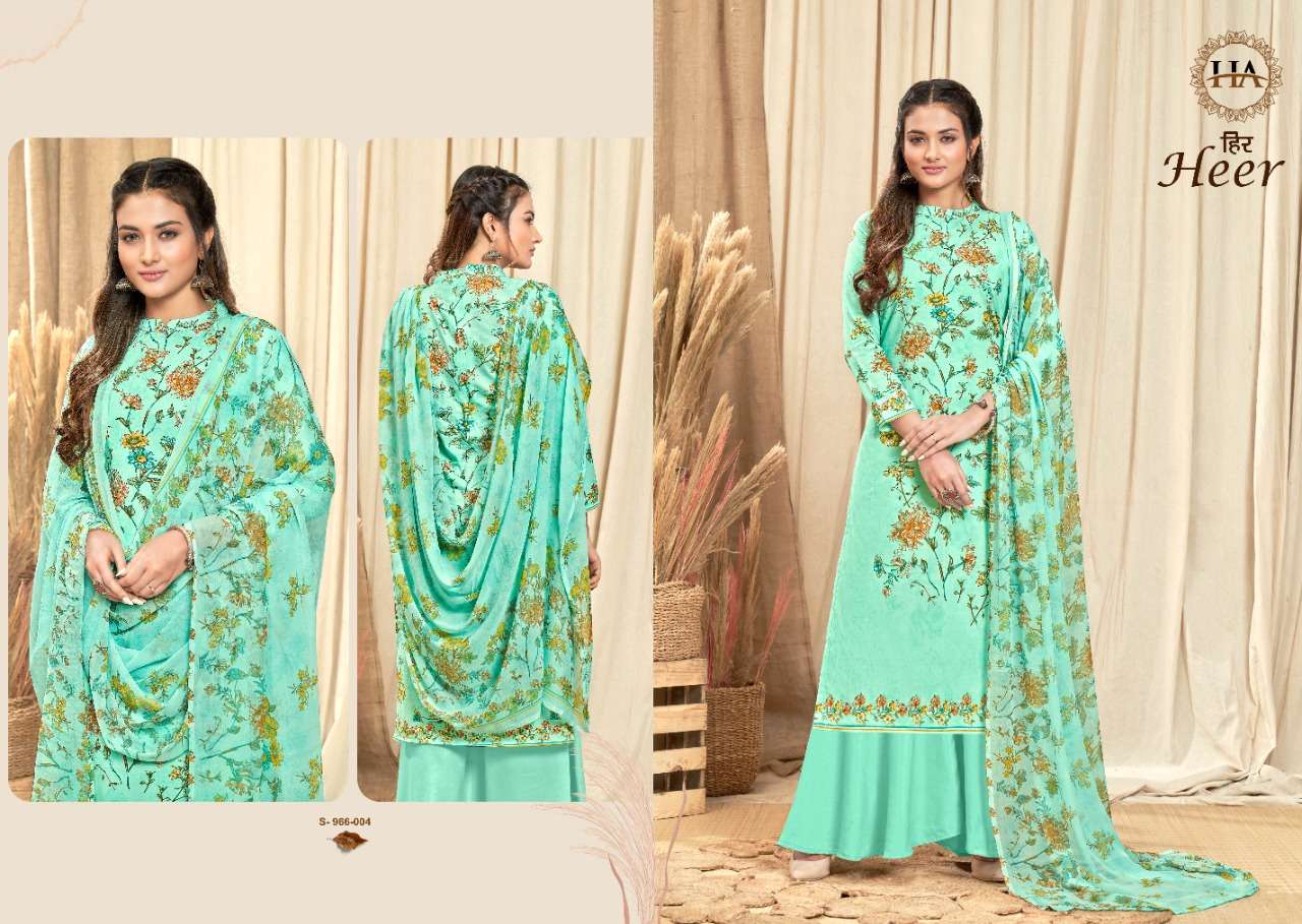 Harshit Heer Catalog Party Wear Cotton Dress Materials Wholesale