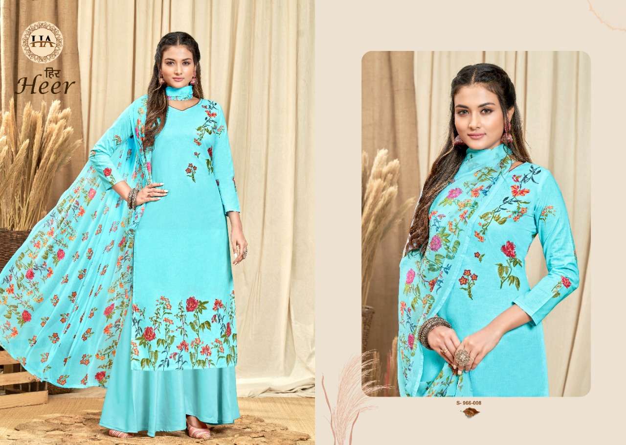 Harshit Heer Catalog Party Wear Cotton Dress Materials Wholesale