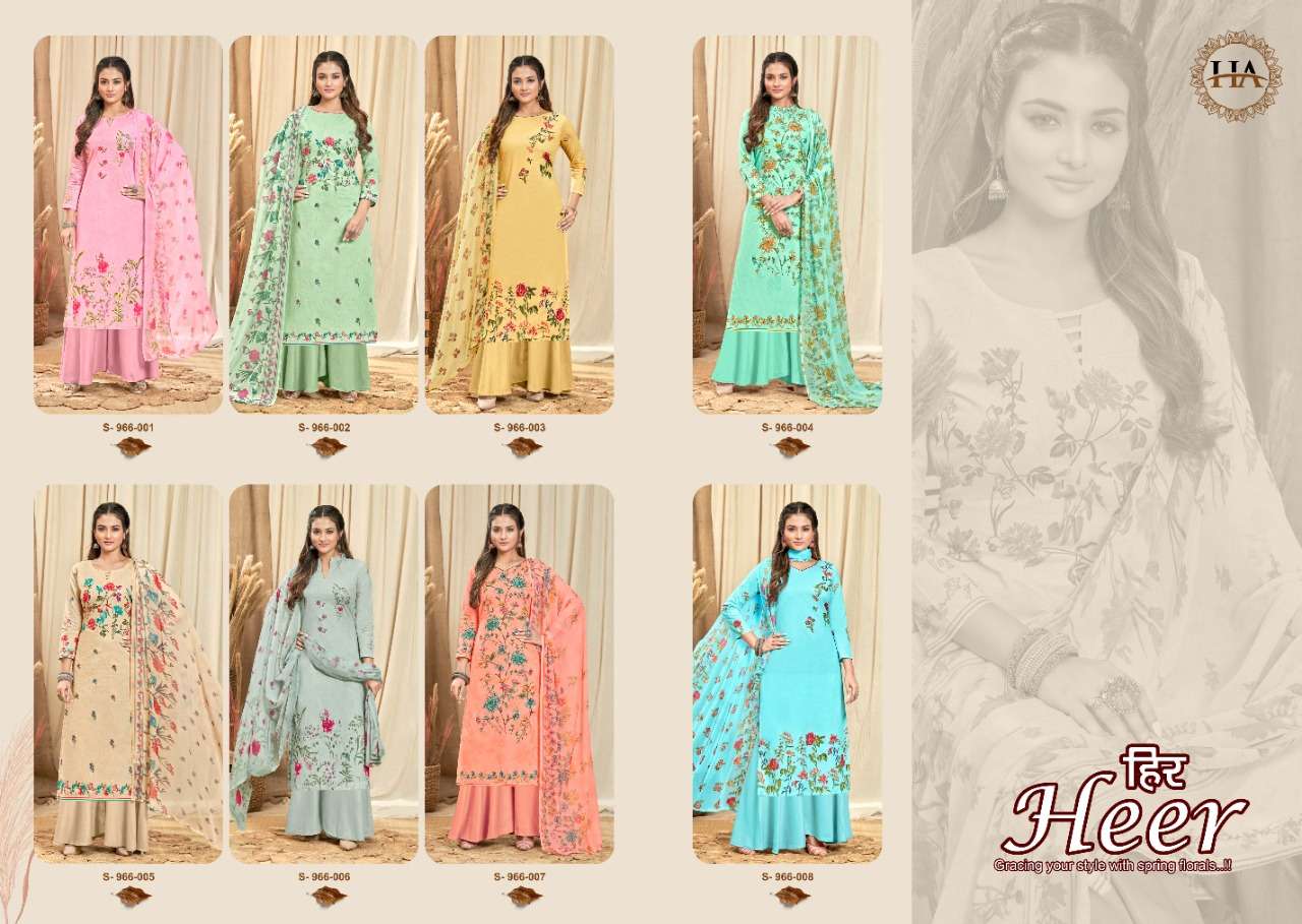Harshit Heer Catalog Party Wear Cotton Dress Materials Wholesale