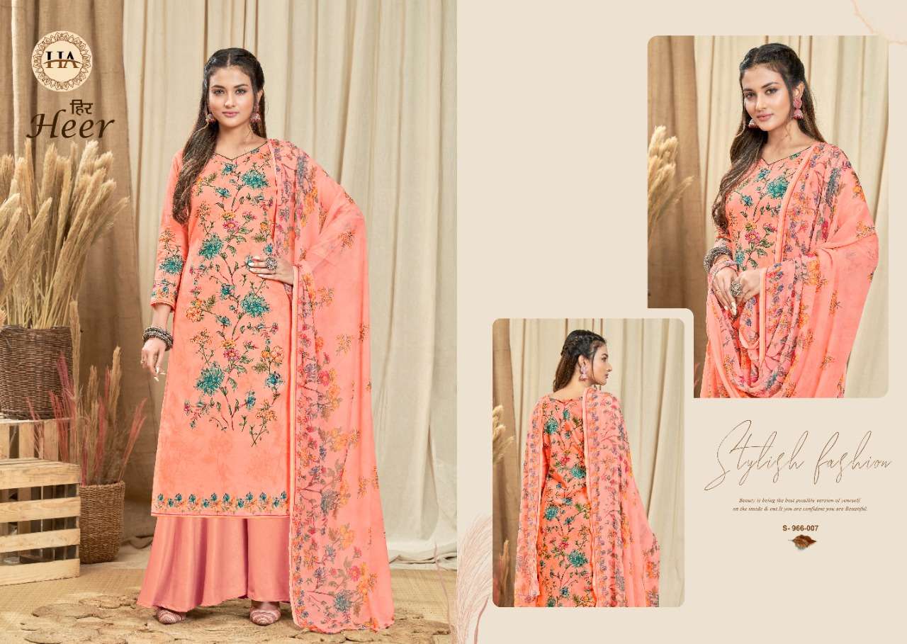 Harshit Heer Catalog Party Wear Cotton Dress Materials Wholesale