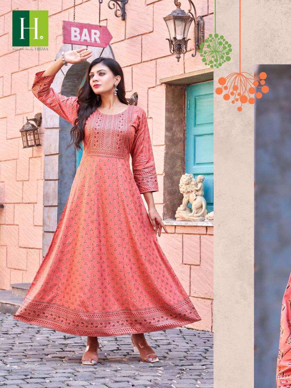 Hirwa Samantha Vol 3 Catalog Long Anarkali Kurtis Wholesale