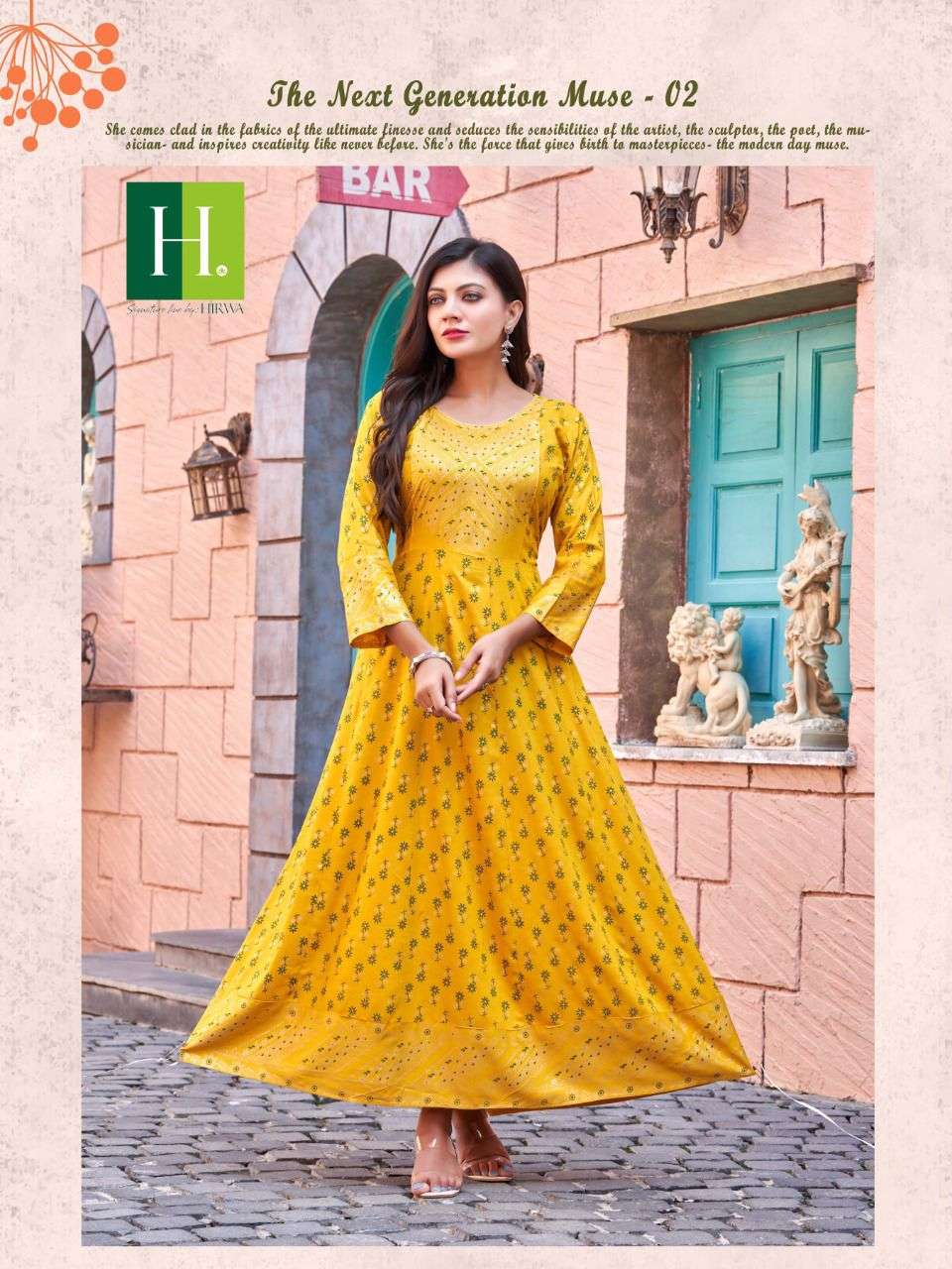 Hirwa Samantha Vol 3 Catalog Long Anarkali Kurtis Wholesale