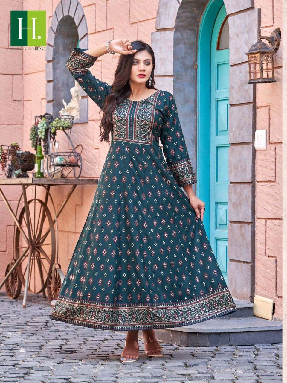 Hirwa Samantha Vol 3 Catalog Long Anarkali Kurtis Wholesale