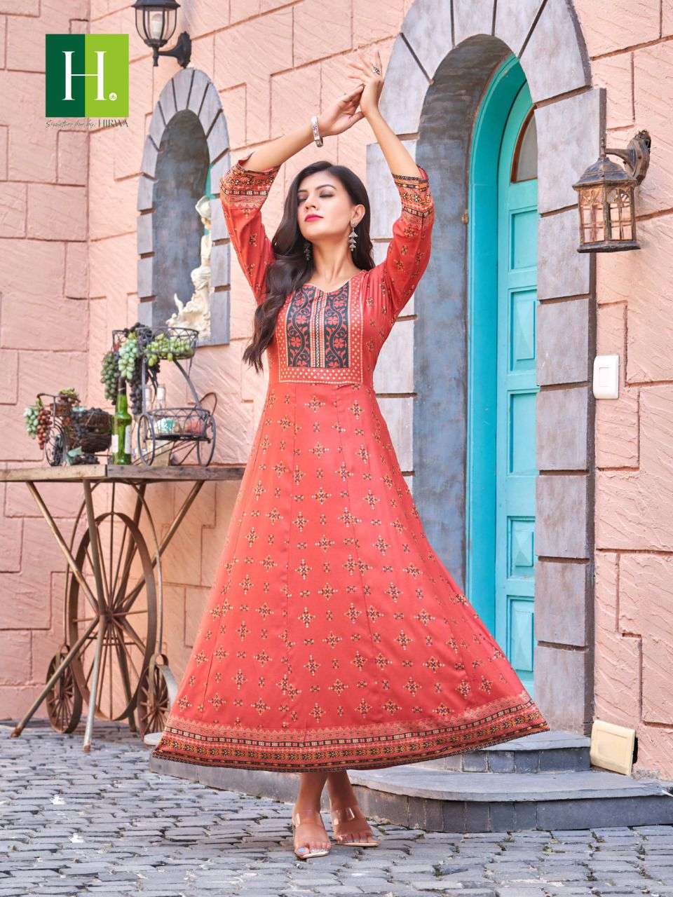 Hirwa Samantha Vol 3 Catalog Long Anarkali Kurtis Wholesale