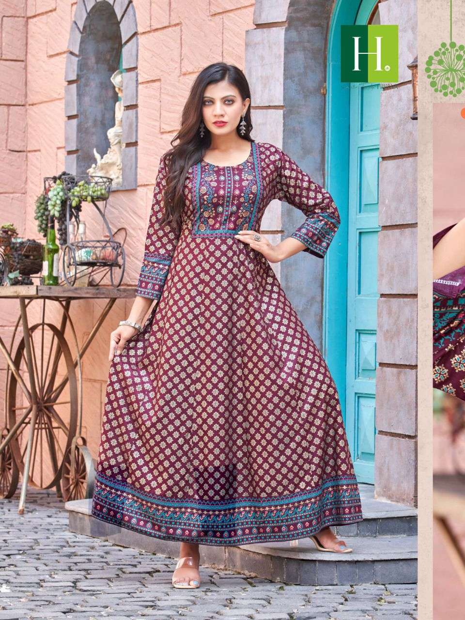 Hirwa Samantha Vol 3 Catalog Long Anarkali Kurtis Wholesale