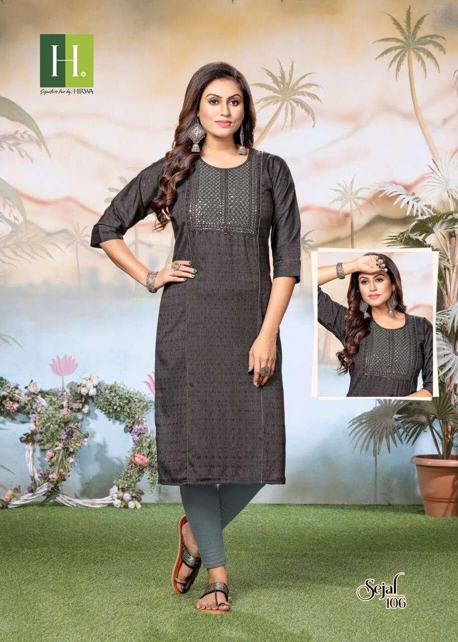 Hirwa Sejal Catalog Rayon Long Kurtis Wholesale