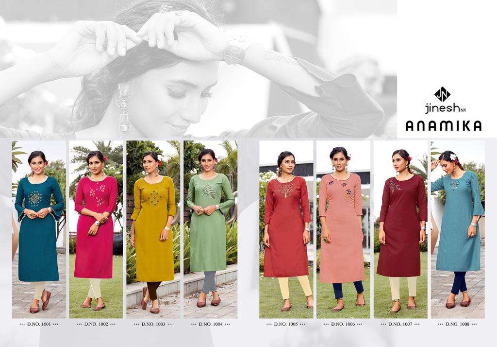 Jinesh Nx Anamika Catalog Designer Wear Kurti With Bottom Wholesale