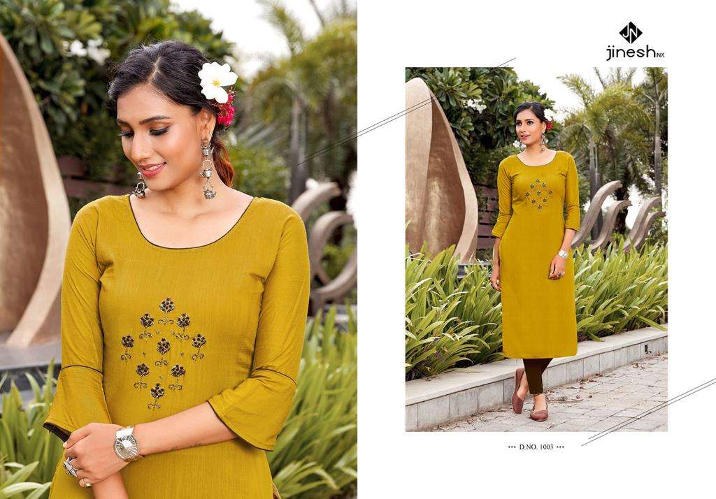 Jinesh Nx Anamika Catalog Designer Wear Kurti With Bottom Wholesale