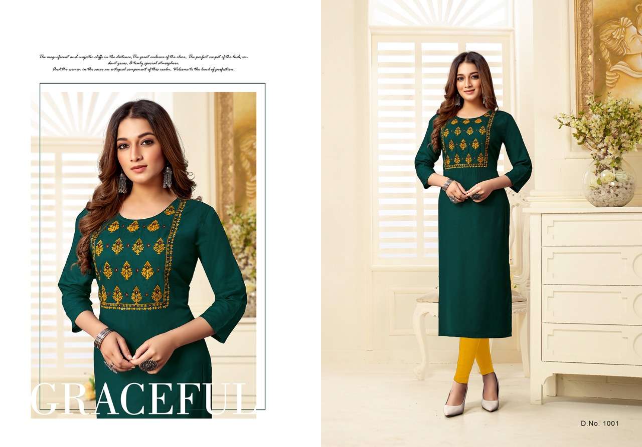 Jinesh Nx Laado Catalog Festive Wear Embroidery Kurtis Wholesale