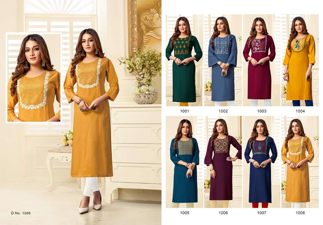 Jinesh Nx Laado Catalog Festive Wear Embroidery Kurtis Wholesale