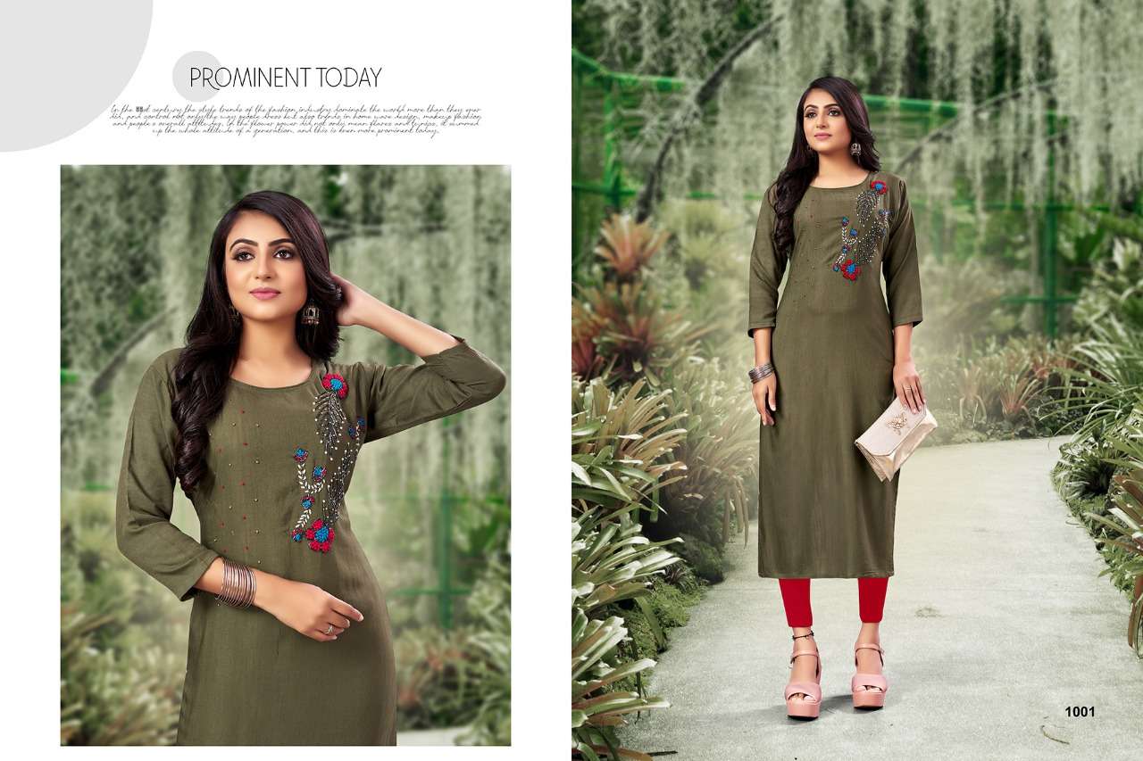 Jinesh nx Nazakat Catalog Casual Wear Embroidery Kurtis Wholesale