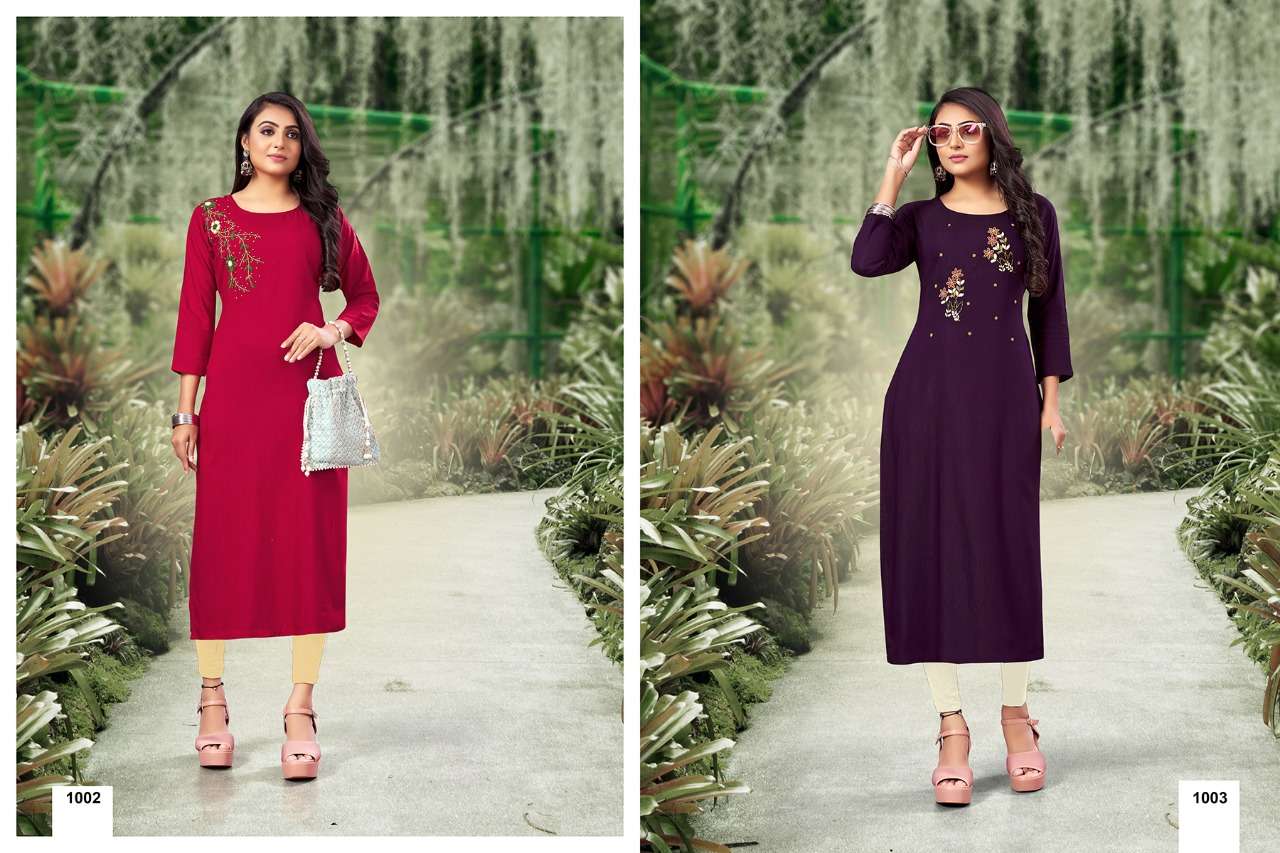 Jinesh nx Nazakat Catalog Casual Wear Embroidery Kurtis Wholesale
