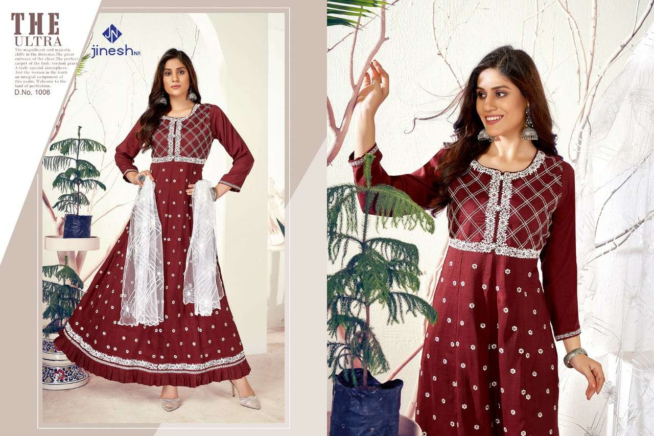 Jinesh Nx Rimzim Catalog Designer Wear Kurti With Dupatta Wholesale