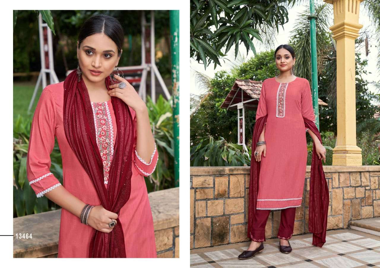 Kalaroop Ultra Catalog Rayon Designer Exclusive Readymade Dress Materials Wholesale