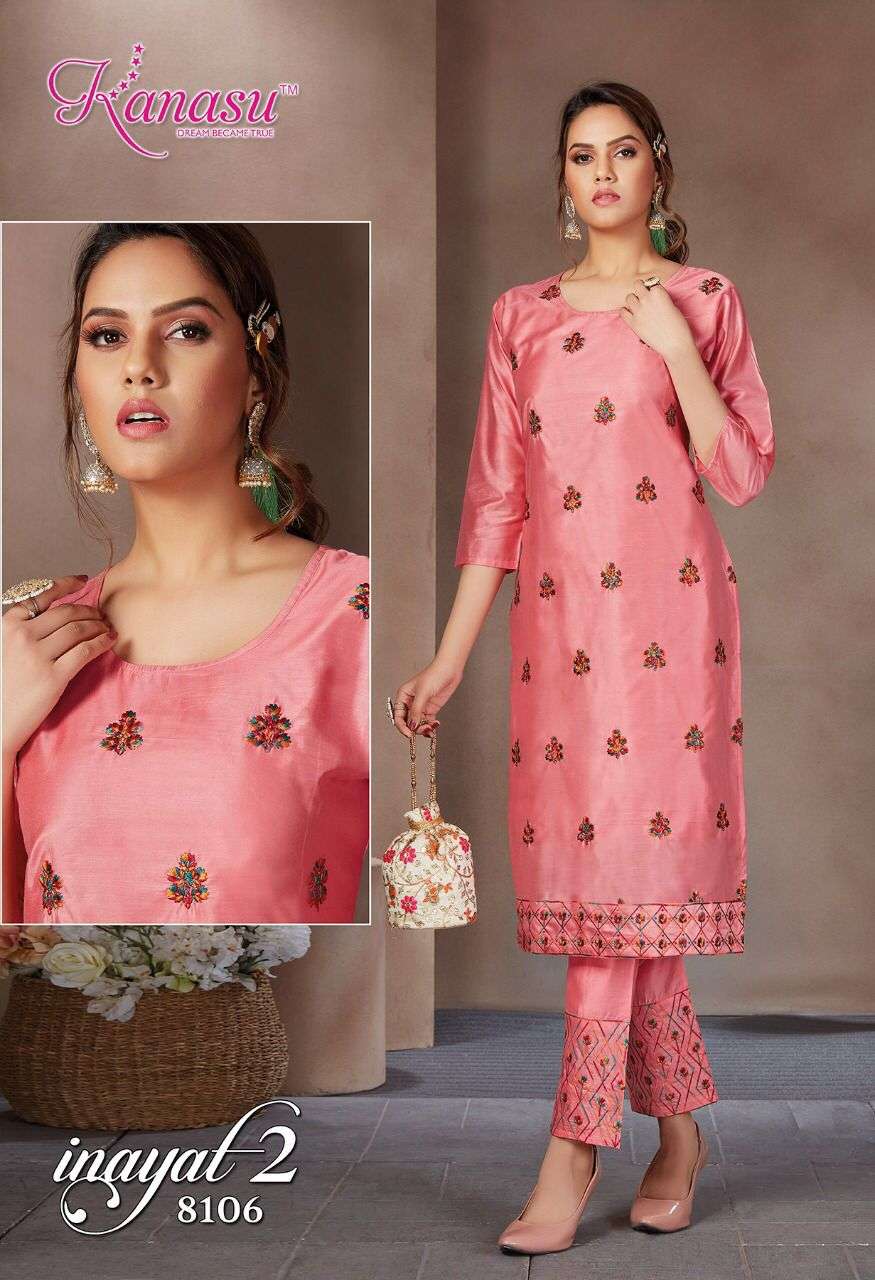 Kanasu Inayat Vol 2 Catalog Diable Silk Top with Bottom For Women