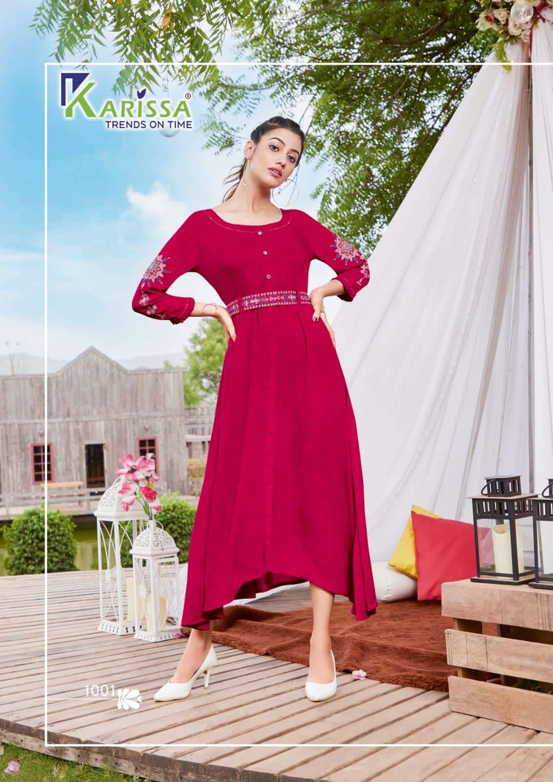 Karissa Kesariya Catalog Ethnic Wear Designer Kurtis Wholesale