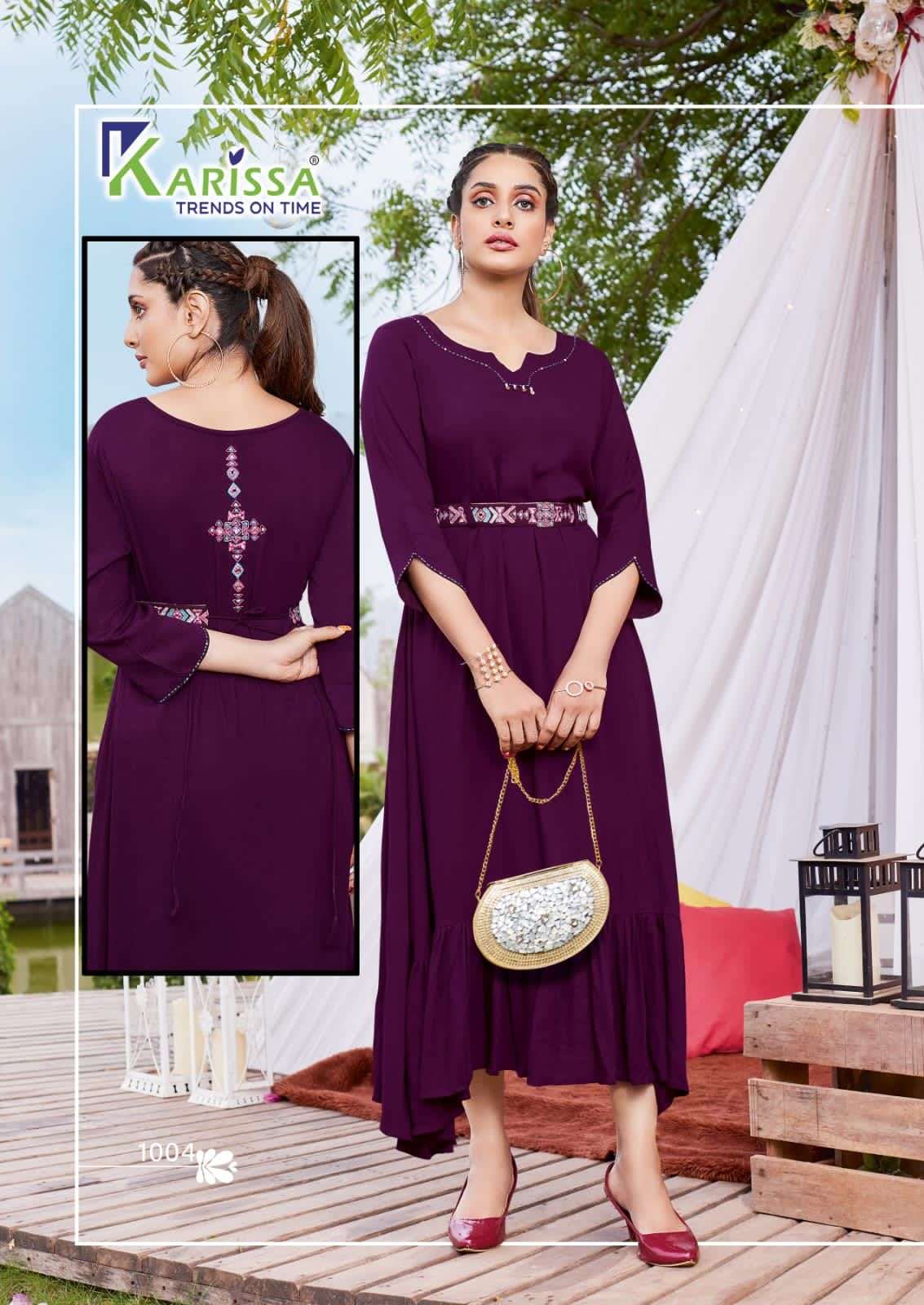 Karissa Kesariya Catalog Ethnic Wear Designer Kurtis Wholesale