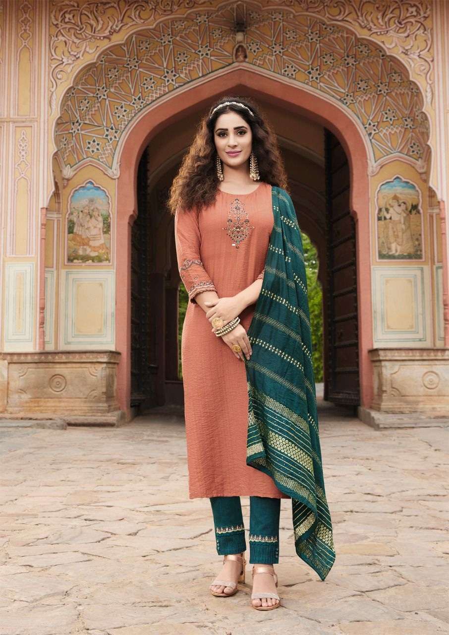 Keeloo Garima Catalog Cotton Slub Kurti With Bottom Dupatta Wholesale