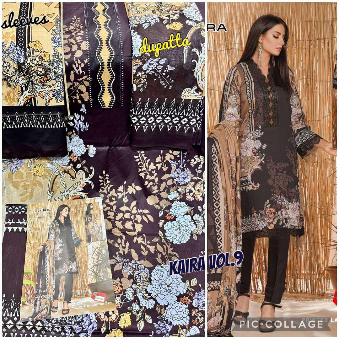 Keval Fab Kaira Luxury Vol 9 Catalog Karachi Cotton Wholesale Dress Materials